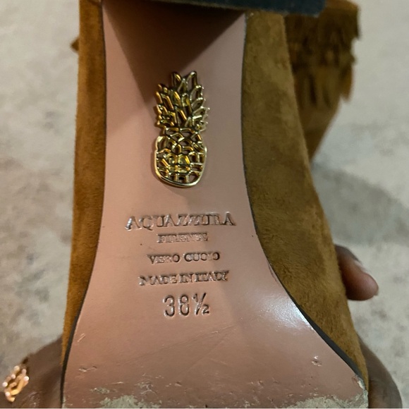 Aquazzura Suede Fringe Booties - Picture 15 of 17